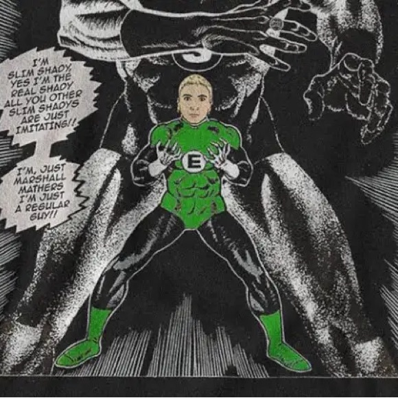 Eminem Slim Shady Comic Style Graphic T-Shirt Size Small - Picture 2 of 7